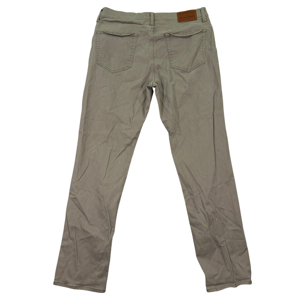Lucky Brand Mens 34x32 121 Slim Straight Pants Beige Khaki Cotton Stretch Casual - Picture 2 of 14